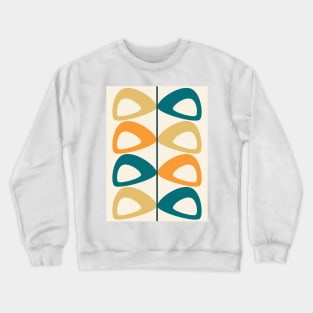 MCM Retro Leaves Yellow, Orange, Teal Crewneck Sweatshirt